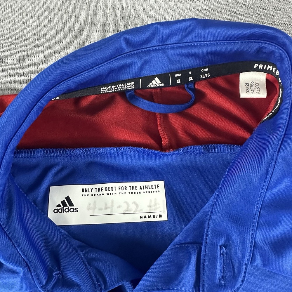 Adidas Primeblue Kansas Jayhawks Polo Shirt Mens XL Blue Team Issued H45768 - Picture 3 of 9